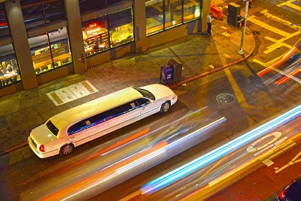 O’hare Limo Service and Party Bus Rental  at night